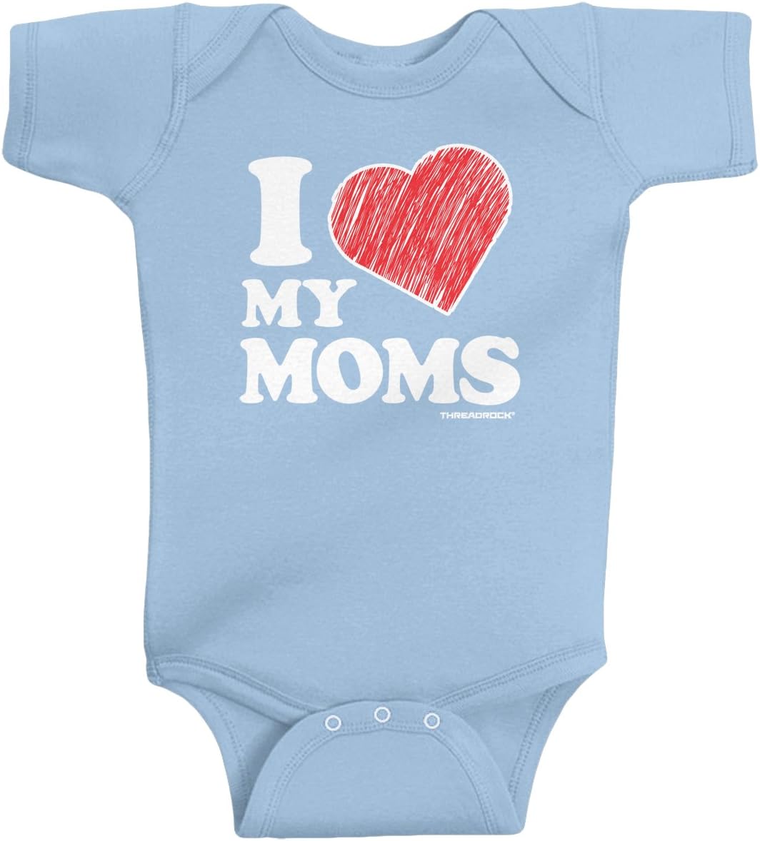 Threadrock Baby Boys' I Love My Moms Infant Bodysuit