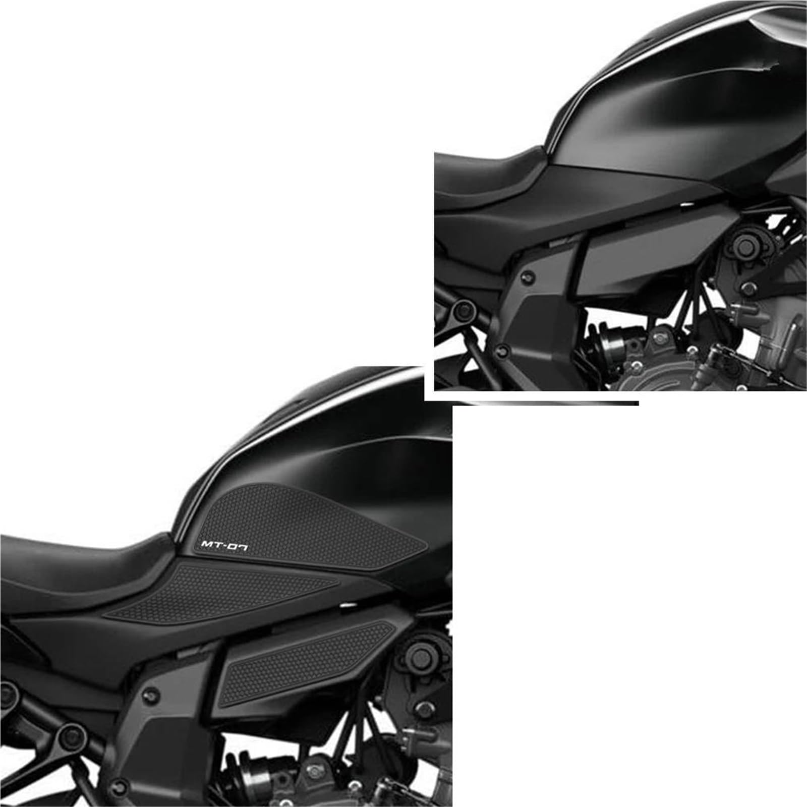 Almohadilla Pegatina Depósito Combustible Motocicleta Para Yamaha MT-07 MT 07 MT07 2025 2026 Protector Lateral Goma Almohadilla Antideslizante Impermeable Pegatina Protector De Depósito Moto