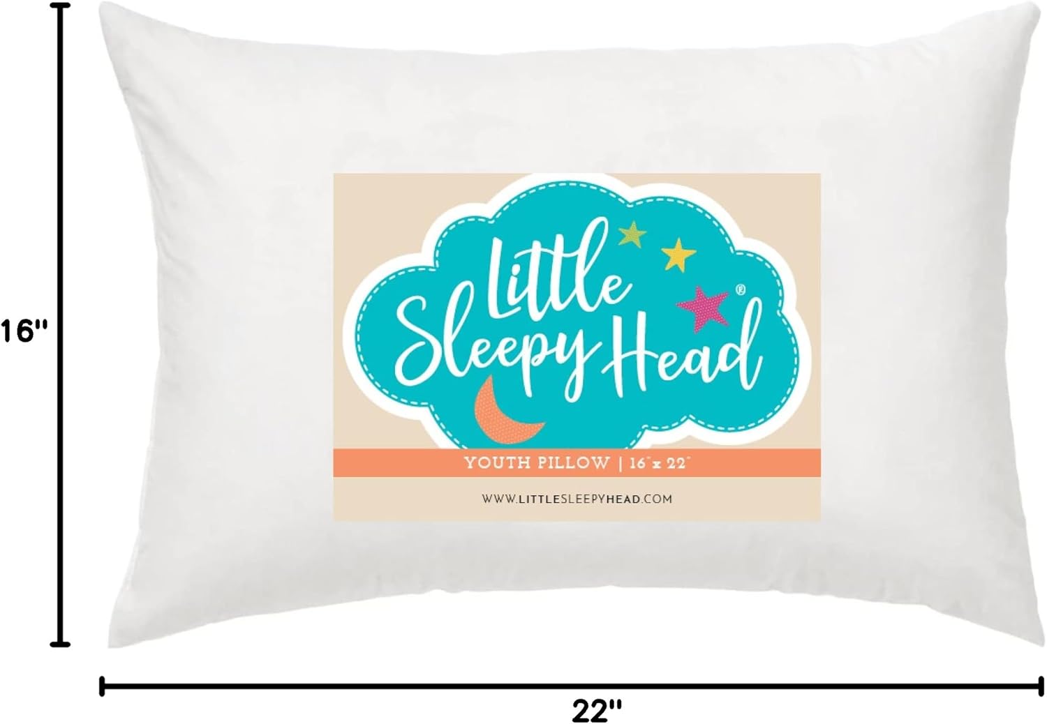 Little Sleepy Head Bed Pillow - Youth Pillow 16 X 22 - Soft & Hypoallergenic - Kids Sleeping Pillow - Toddler Bed Pillow - Perfect Size - Backed by Our Love The Fluff Guarantee (1 Pack) - Image 9