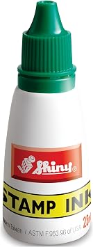 Green Refill Ink, Shiny Premium Water-Based Refill Ink for Rubber Stamps, 1oz