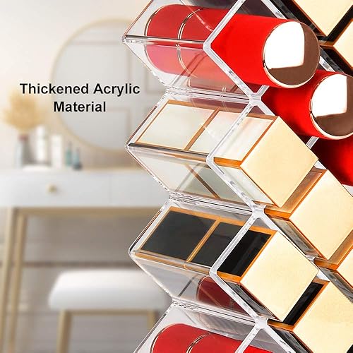 Miniatura 4 de JessLab Organizador de lápiz labial, soporte acrílico, torre de brillo de labios, palitos de pescado cosméticos transparentes, almacenamiento de