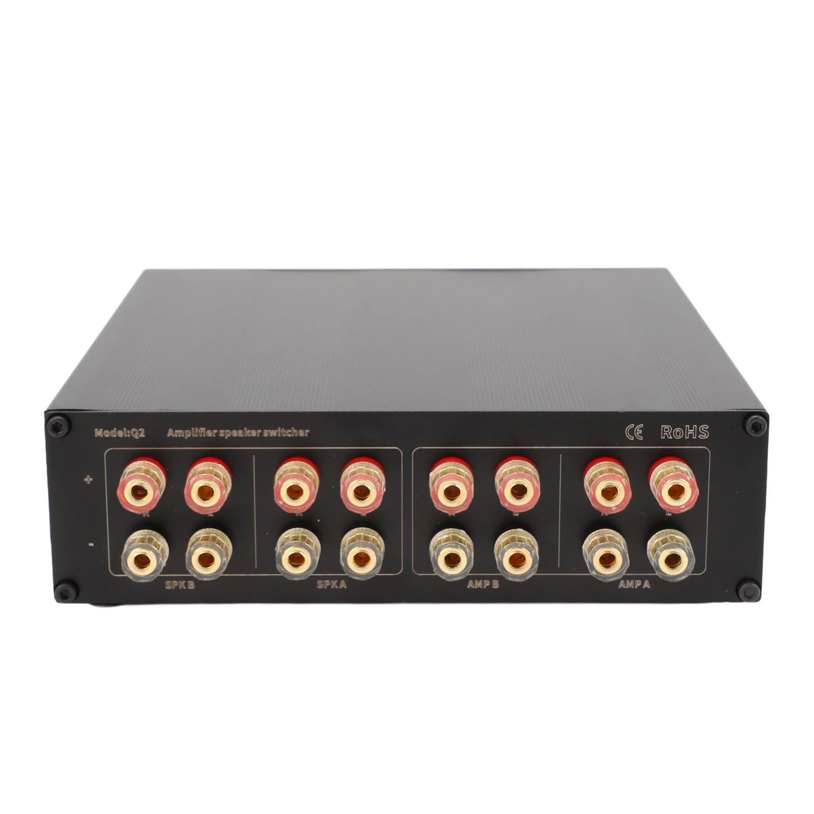 Dos Amplificadores, Interruptor Selector de Altavoz, Calidad de Sonido Superior para Cine en Casa, Construcción de Aluminio