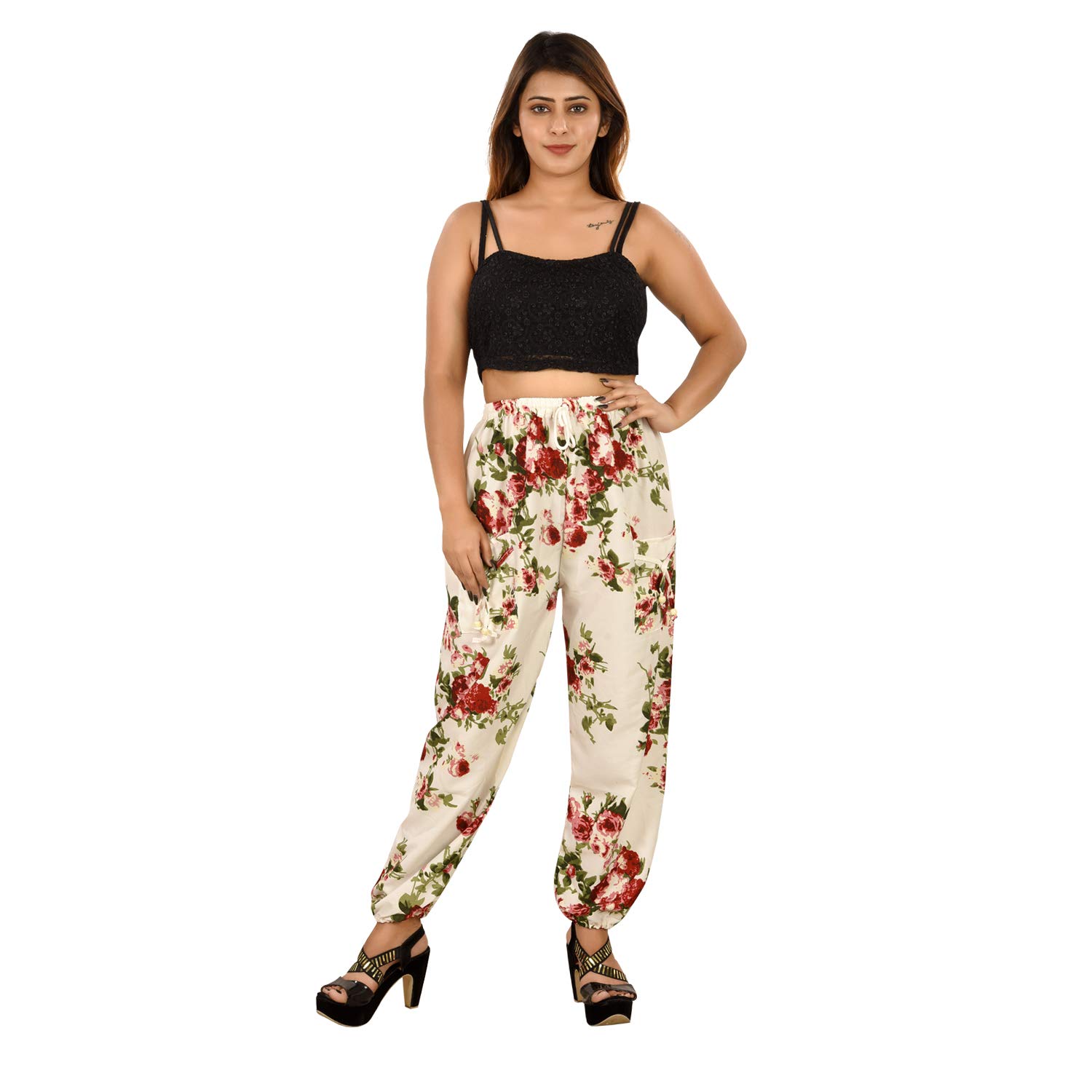 FusFus™ Women's Printed Harem Pant/Afghani Pant/Palazzo/Pyjama (F0286) Multicolour