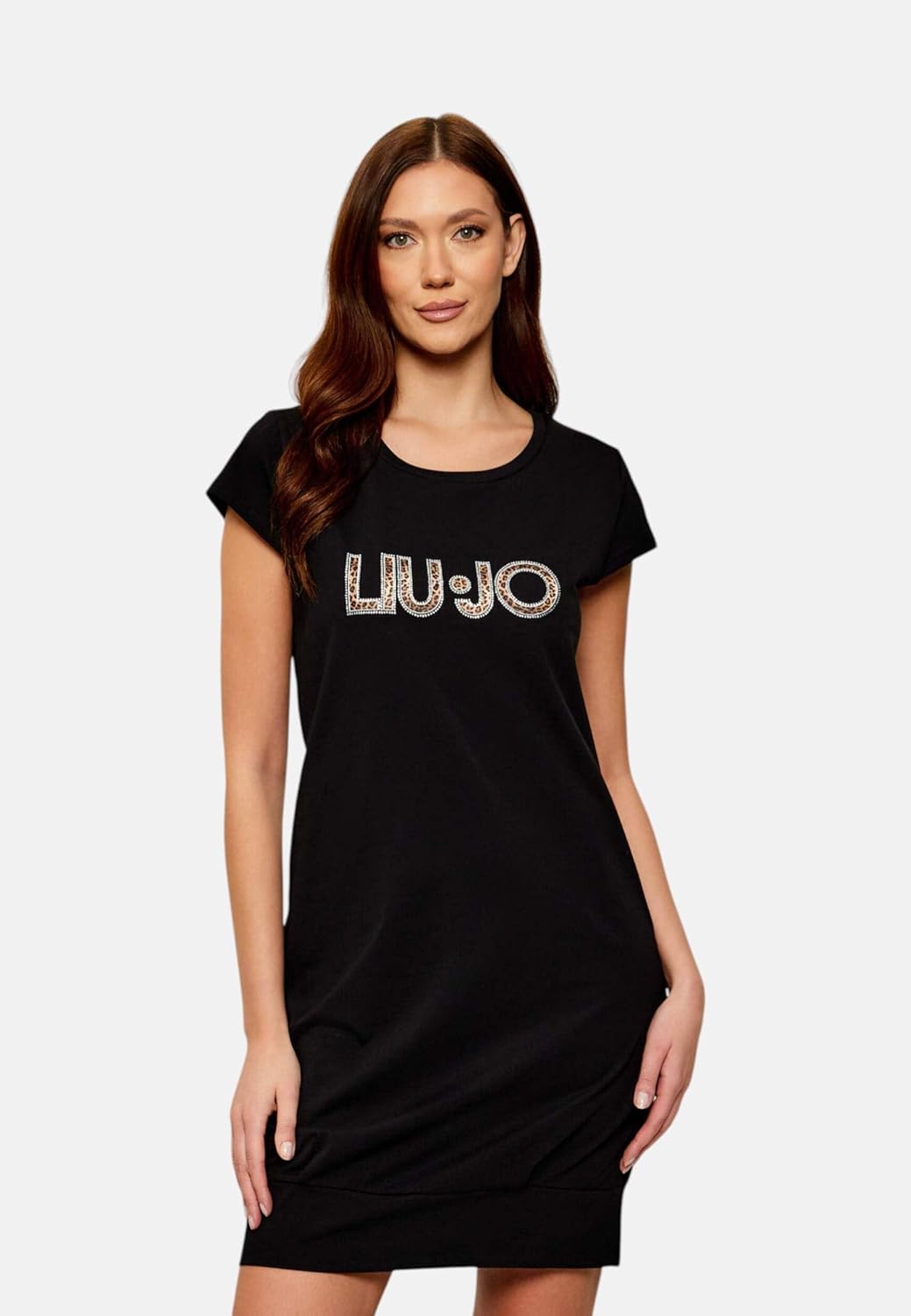 Liu Jo Dress Black/Animalier VA6212JS003 Black/Animal S