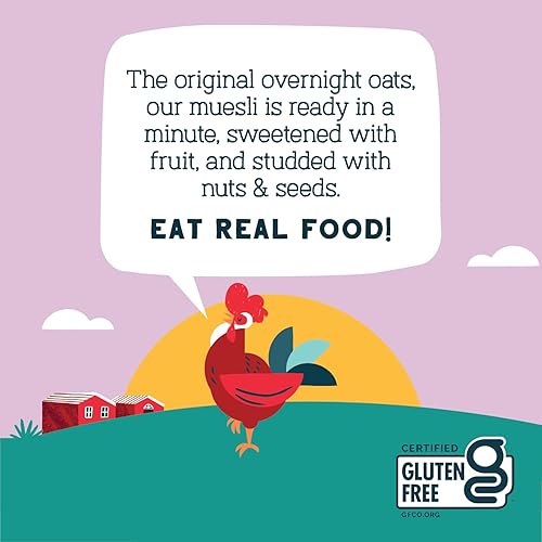 Vista 24 de Seven Sundays Muesli Cereal clásico Bircher Manzana Canela Almendra, bolsa de 32 onzas (paquete de 4), sin gluten, 0.00 oz de azúcar añadido