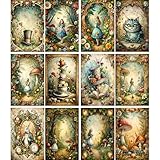 Alice n Friends Reispapier, 20,3 x 26,7 cm (A4), 6 Stück, 6 einzigartige Designs, vielseitige Decoupage-Designs für Kunstprojekte und Bastelarbeiten CRAFT KREATIVELY