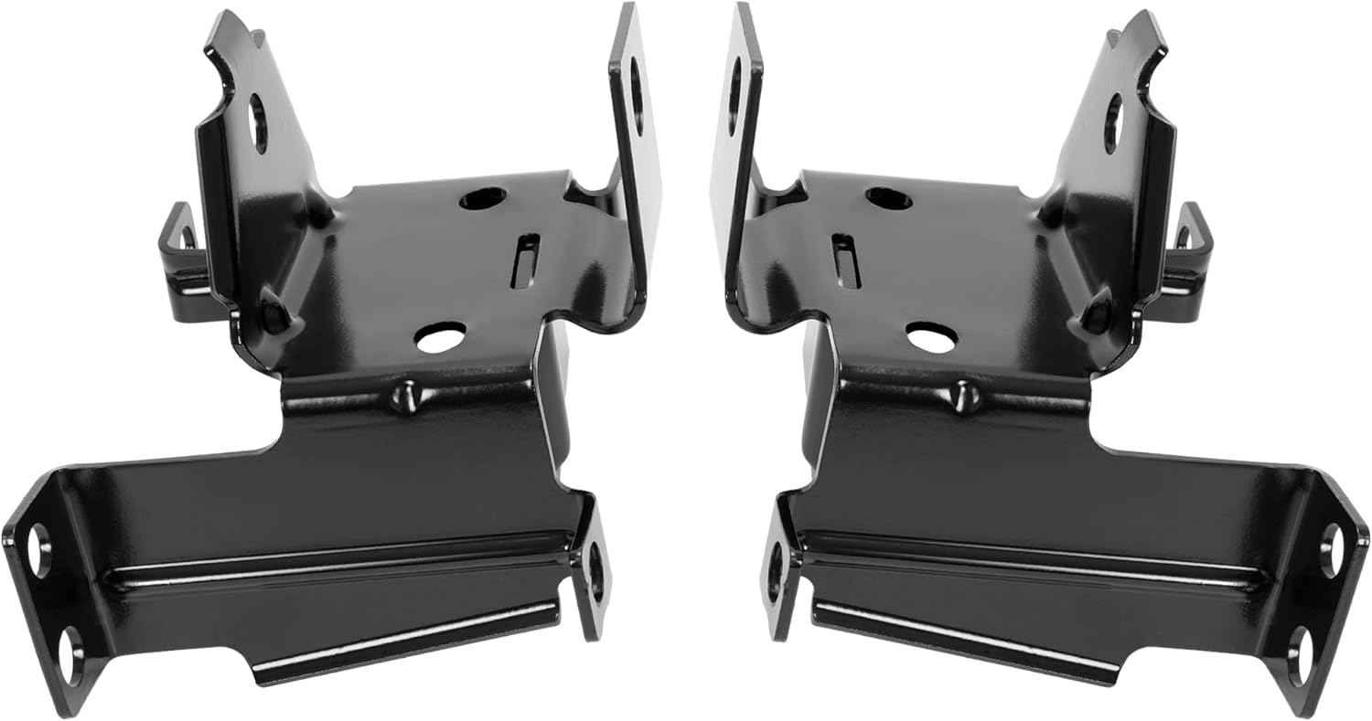 HECASA Front Bumper Bracket Compatible with 2007-2013 GMC Sierra 1500 Left & Right Inner Set Powder Coated Black Replacement for GM1067185 GM1066185