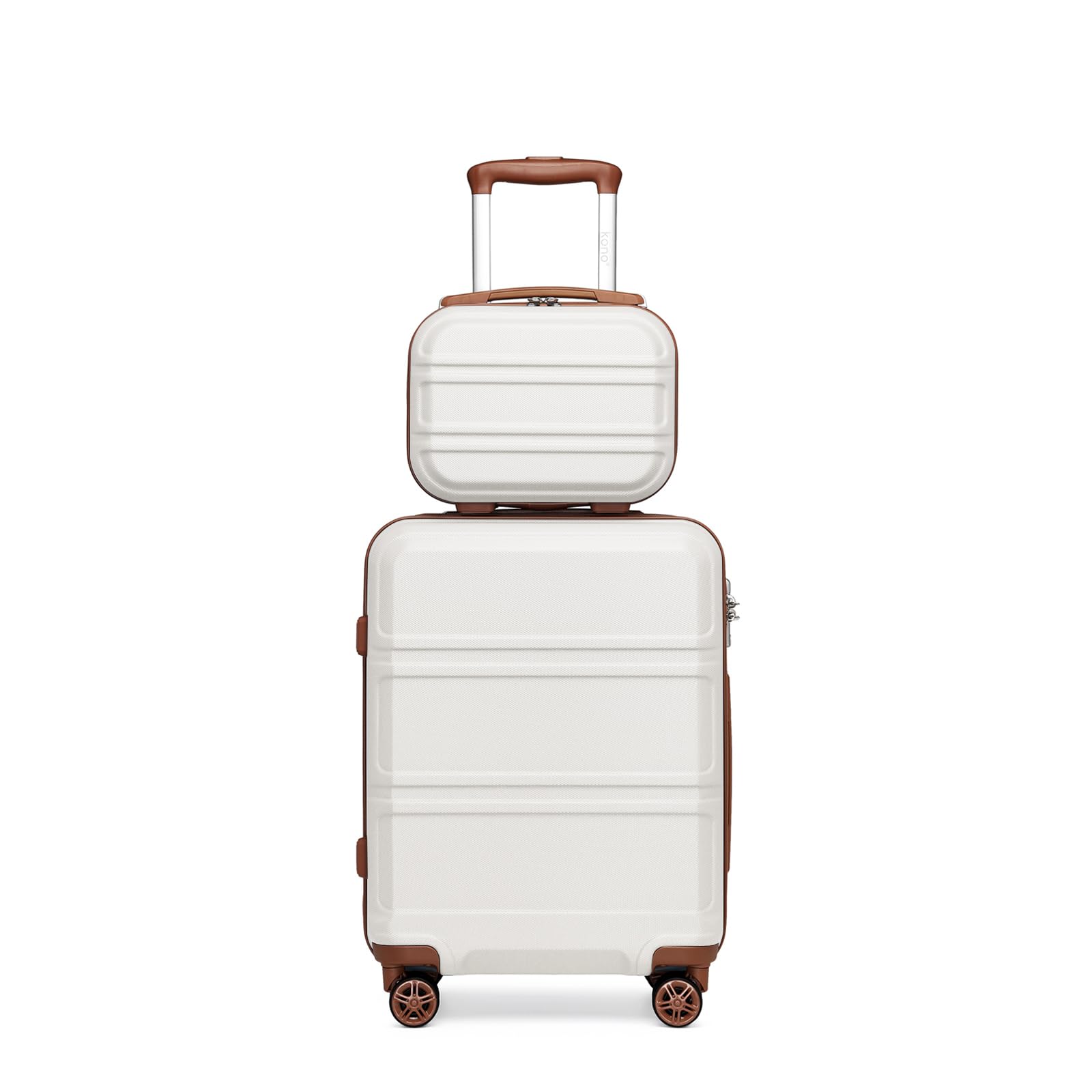 Kono Carry On Luggage Set Airline Approved Lightweight PC ABS Carry On Suitcase with TSA Lock Spinner Wheels