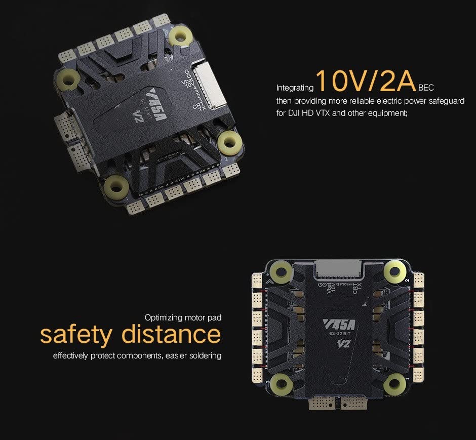 ESC highlighting 10V/2A BEC and safety distance