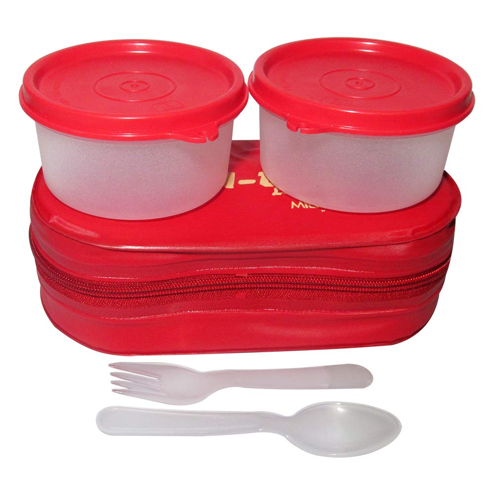 MILTON New Bon Bon Lunch Box with 2 leak-proof containers, 280 ml Each, Red | Airtight | Microwave Safe | Easy to carry | Insulated | Light Weight | Leak Proof (B00NAS5CN4) Amazon Price History, Amazon Price Tracker