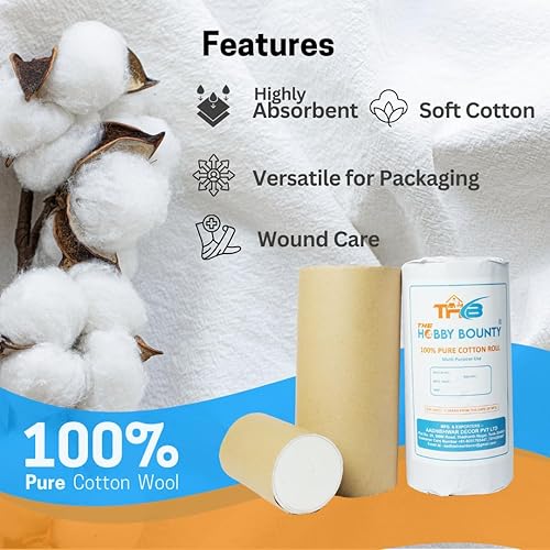 Miniatura 7 de Rollo de algodón puro 100% de alta absorción, bola de algodón enrollado suave, multiusos, para removedor de maquillaje, salón de belleza, cuidado