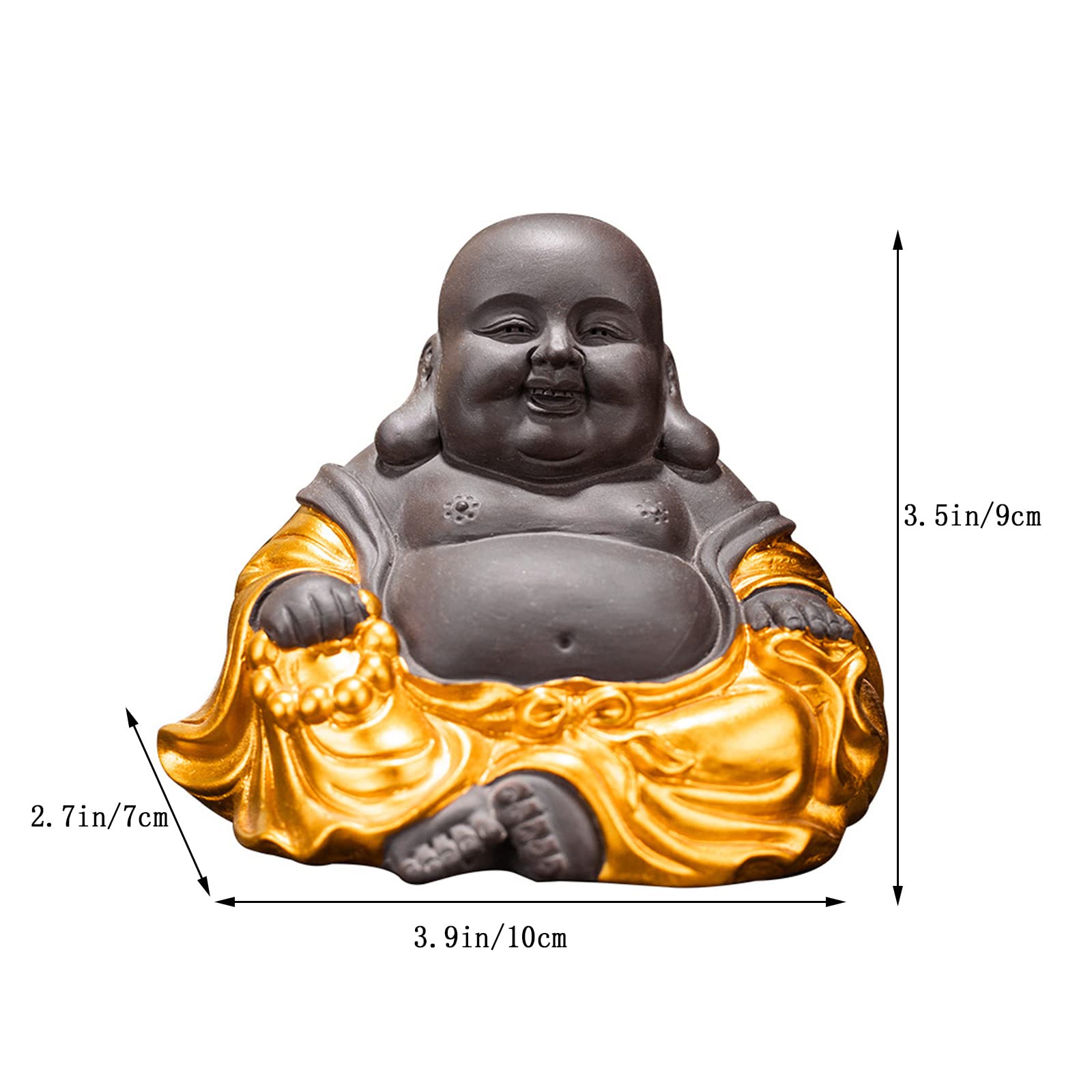 WQUANB Buddha Sorridente Statua del Buddha Che Ride Fortunato