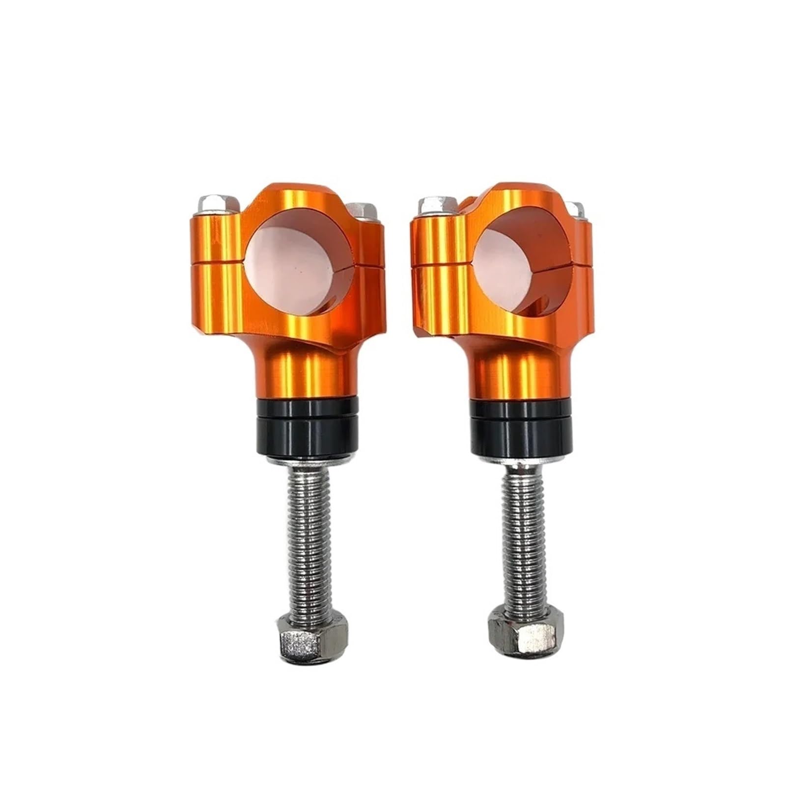 EHYSYN Motorcycle Handlebar Clamp CNC Aluminum Alloy Bar Clamps 1 1/8" 28mm HandleBar Riser(12mm Orange)