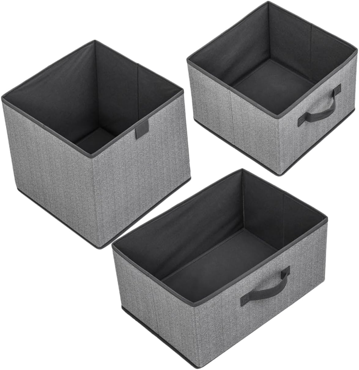 Ciieeo 3pcs Clothes Storage Bins Wardrobe Organizer for Bedroom Lightweight Storage Case Convenient Handle Design for Closet Organization