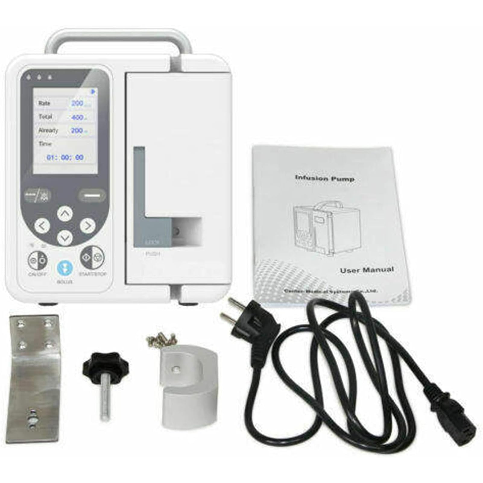 Veterinär-Infusionspumpe, Veterinär-elektronische Peristaltikpumpe Mit LCD-Display, Multifunktionaler Wiederaufladbarer Automatischer Akustischer Und Optischer Alarm, Mikropumpe Für Haustiere