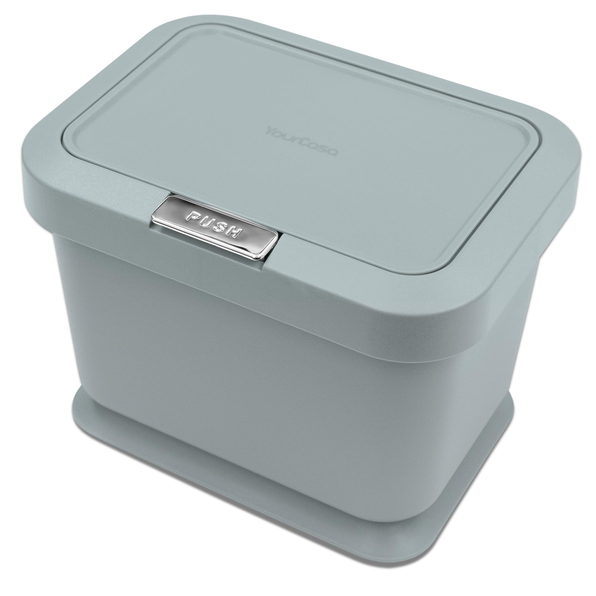 YourCasa - Pattumiera biometrica da cucina, 5 l, coperchio con meccanismo a pressione pulsante, secchio per compost per tutti i giorni, contenitore per rifiuti biologici, inodore, per piccoli