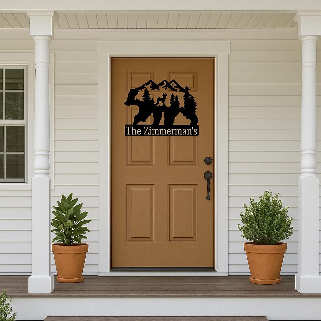 Personalized Bear in Nature by Sea Biscuit Metal Designs