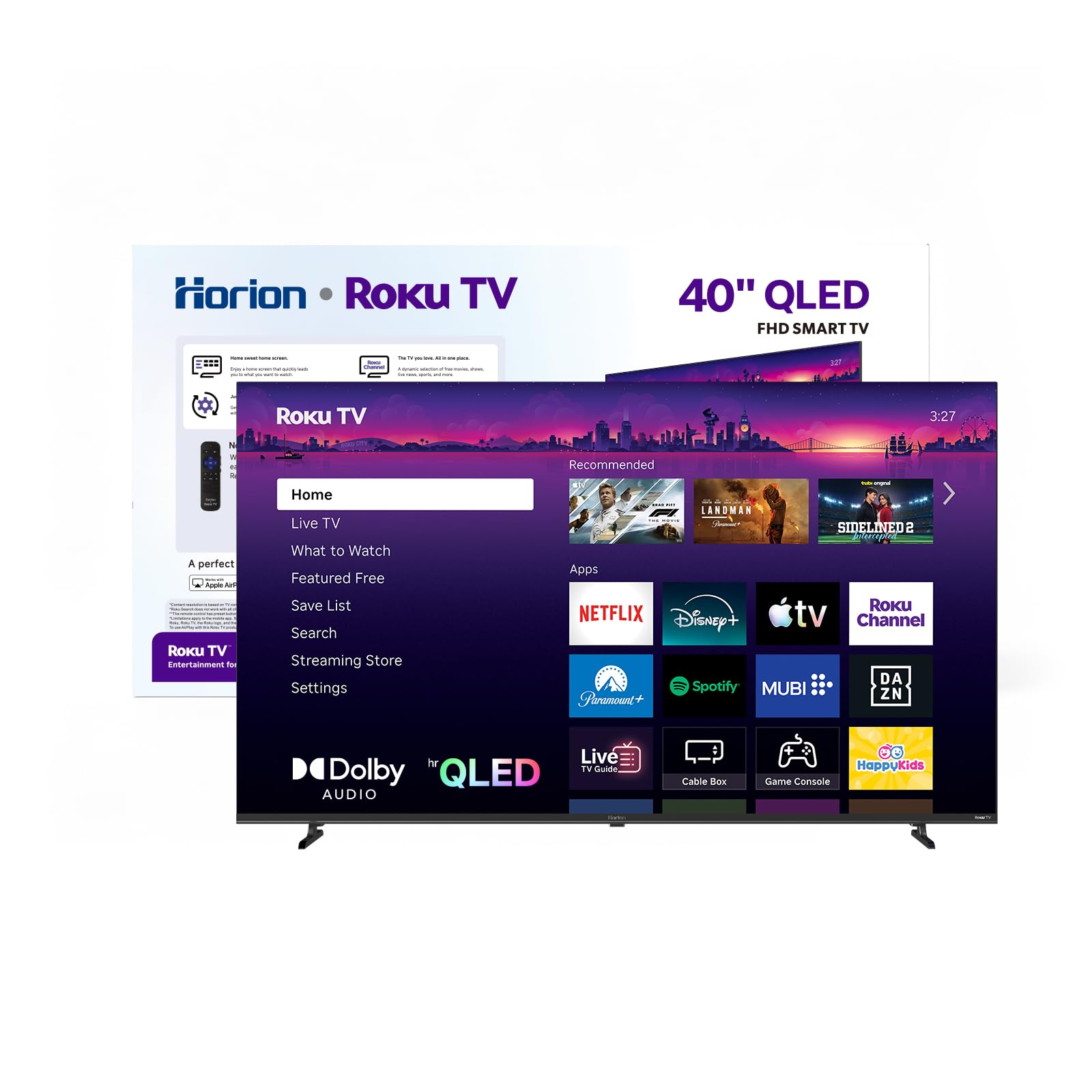 HORION Roku TV 40 inch QLED Smart FHD Television