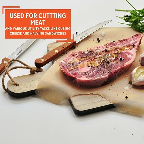 Miniatura 6 de IMUSA USA IMU-71014 - Cuchillos dentados de carne de 4 piezas con mango de madera
