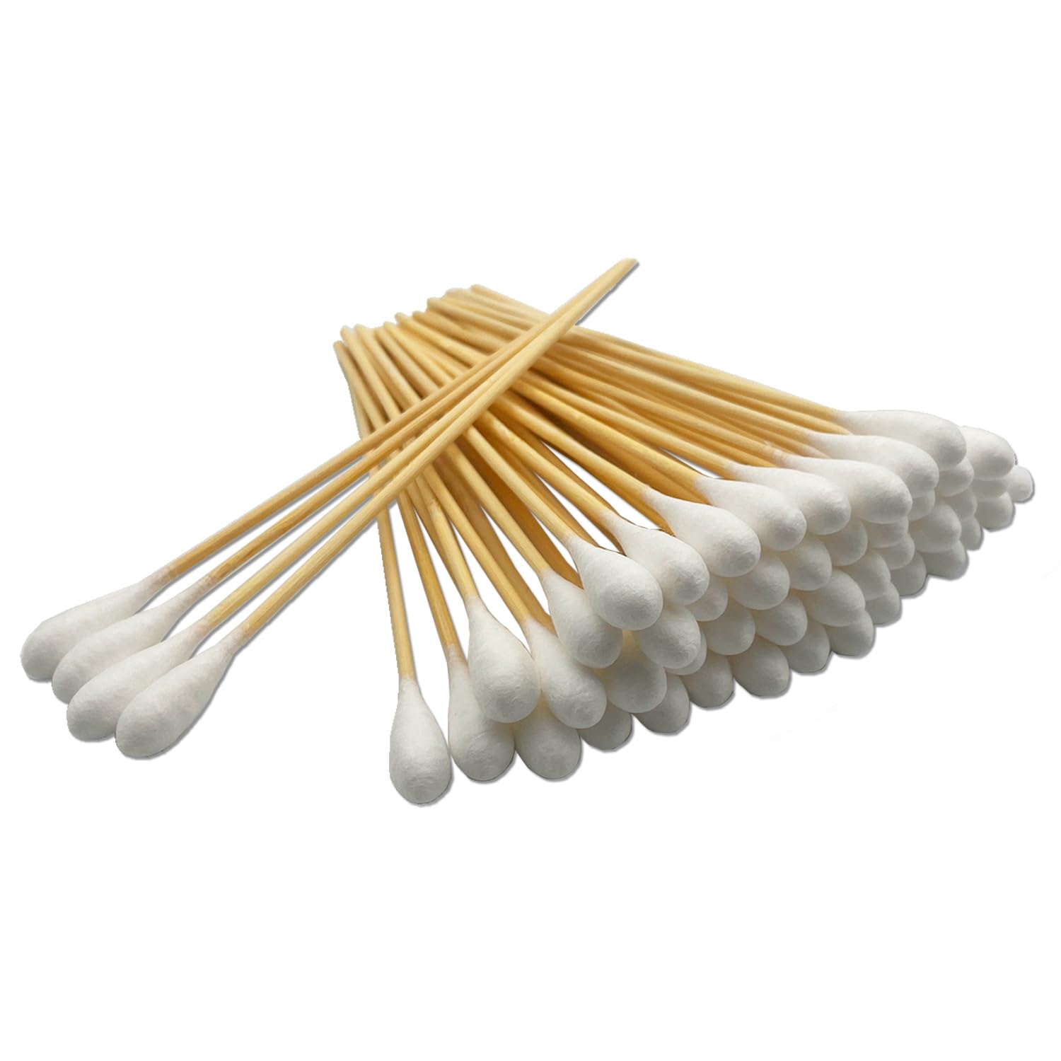 6 Inch Long Large Size Cotton Swabs 100PCS Bamboo Sticks Highly Absorbent Tipped Applicators for Pet Care