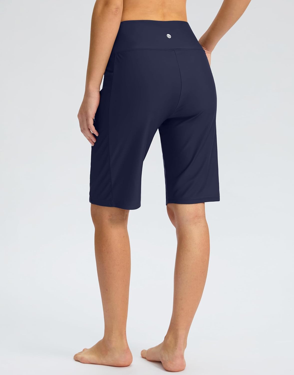G GRADUAL Women's 11" Long Swim Board Shorts High Waisted Knee Length Beach Swimming Shorts for Women with Pockets Liner - Image 3