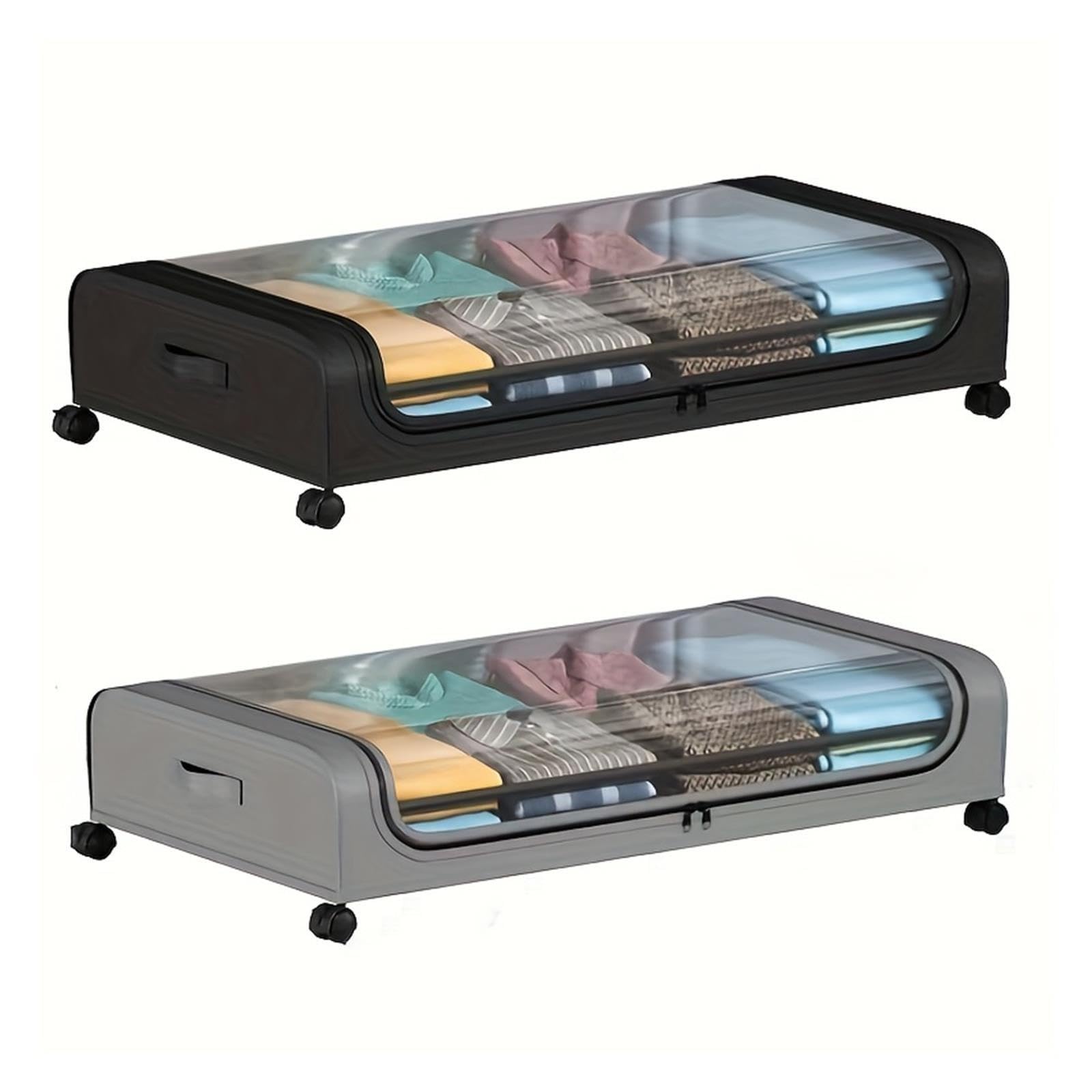 Contenitore Sotto il Letto con Ruote 2 organizer sotto il letto