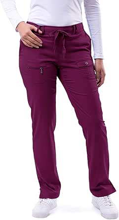 Adar Pro Scrubs for Women - Skinny Leg Yoga Scrub Pants