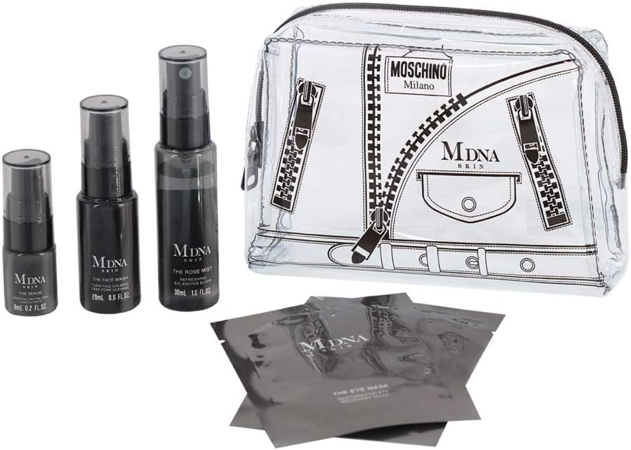 Madonna MDNA Skin The Travel Kit! A Limited Edition Travel Kit Containing Travel Sizes Of Four Essential MDNA SKIN products Such As The Face Wash, The Rose Mist, The Serum, and The Eye Mask!