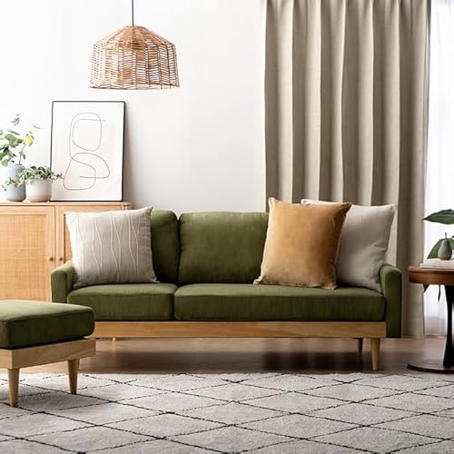 エア・リゾーム ソファー ソファ ローソファー 3人掛け カウチソファ フロアソファ コーナーソファ 3人掛けソファー 三人掛け カウチソファ Alec〔アレック〕 グリーン×ナチュラル