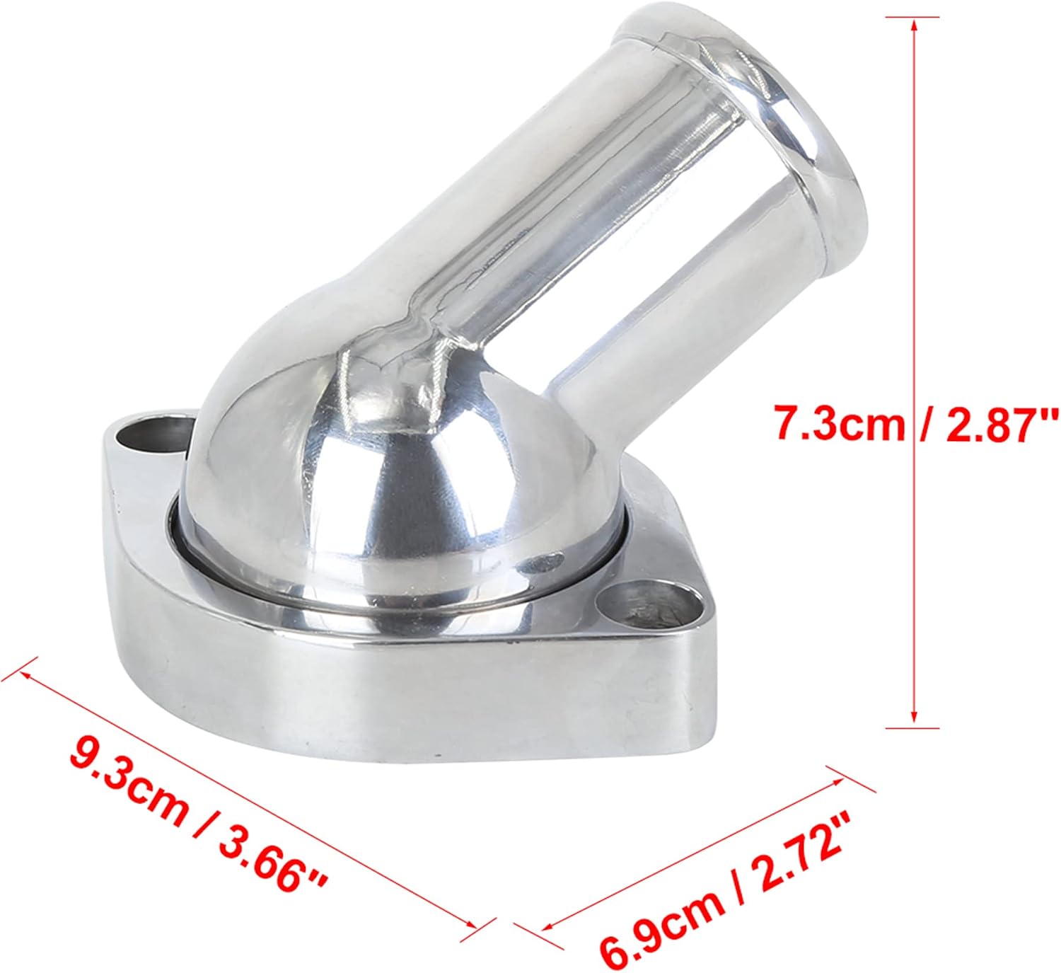X AUTOHAUX 45 Degree Swivel Engine Coolant Water Neck Thermostat Housing for Chevy LS1 LS2 LS3 LS7 LS9 LSA L76 L92 4.8 5.3 6.0 Engines