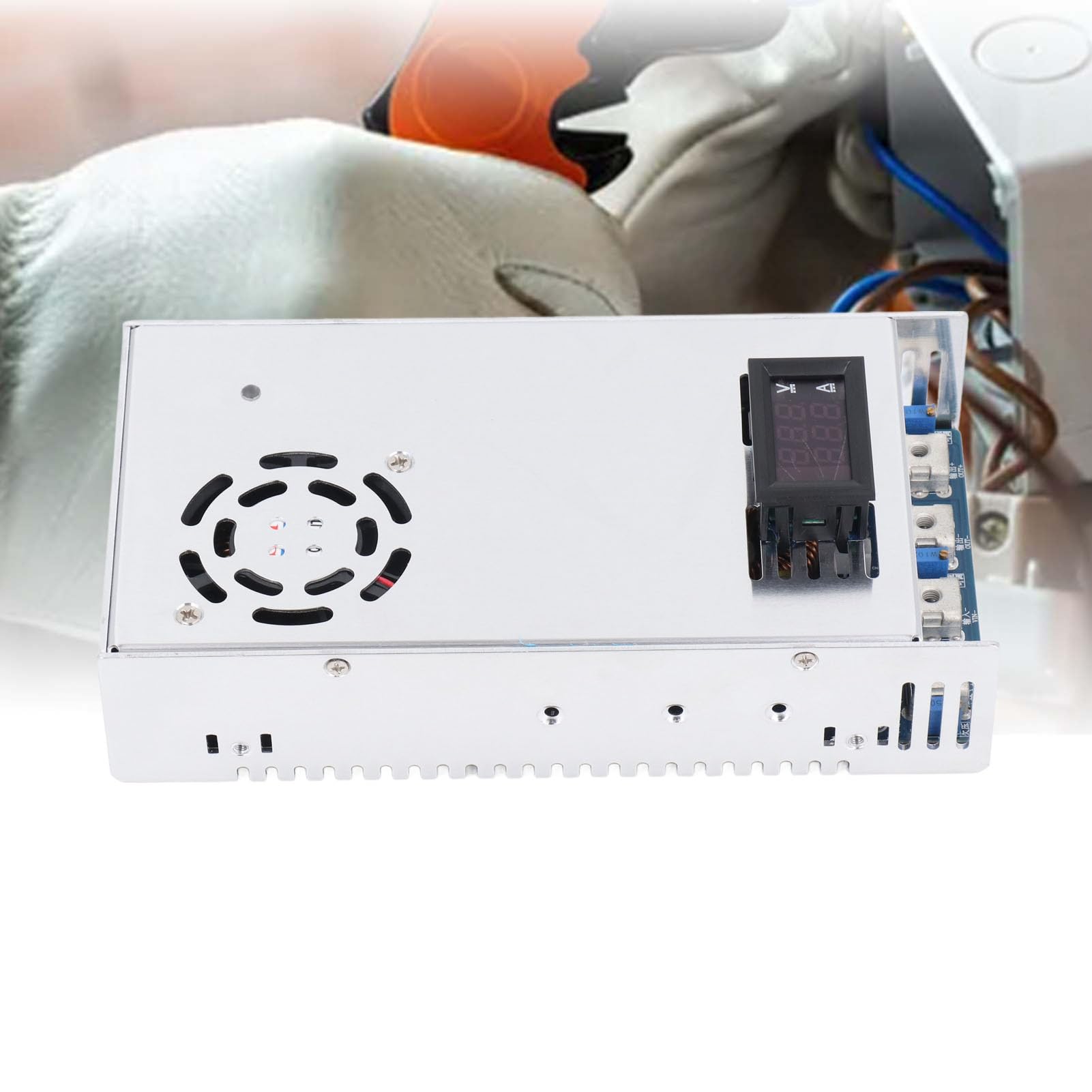Jeffergarden Przetwornica Napięcia DC Step Up 2000 W do urządzeń Dużej Mocy 10,5 V do 15 V z Wyświetlaczem Cyfrowym do zastosowań Laboratoryjnych i Przemysłowych