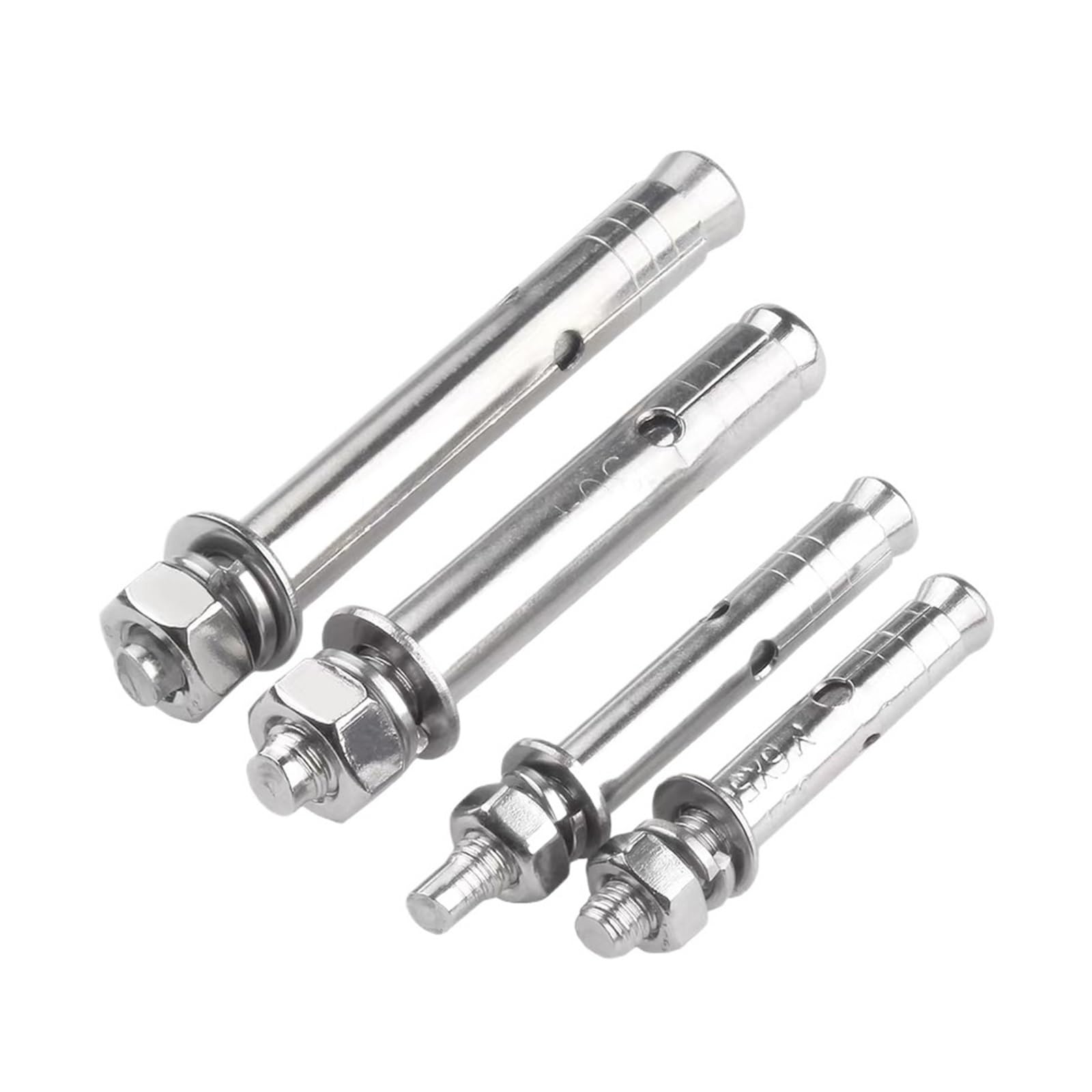 Boulons à vis d'expansion d'ancrage à manchon en acier inoxydable 304, boulon d'expansion hexagonal externe M6-M20 pour le montage de Construction en béton(M10-200mm-1pc)