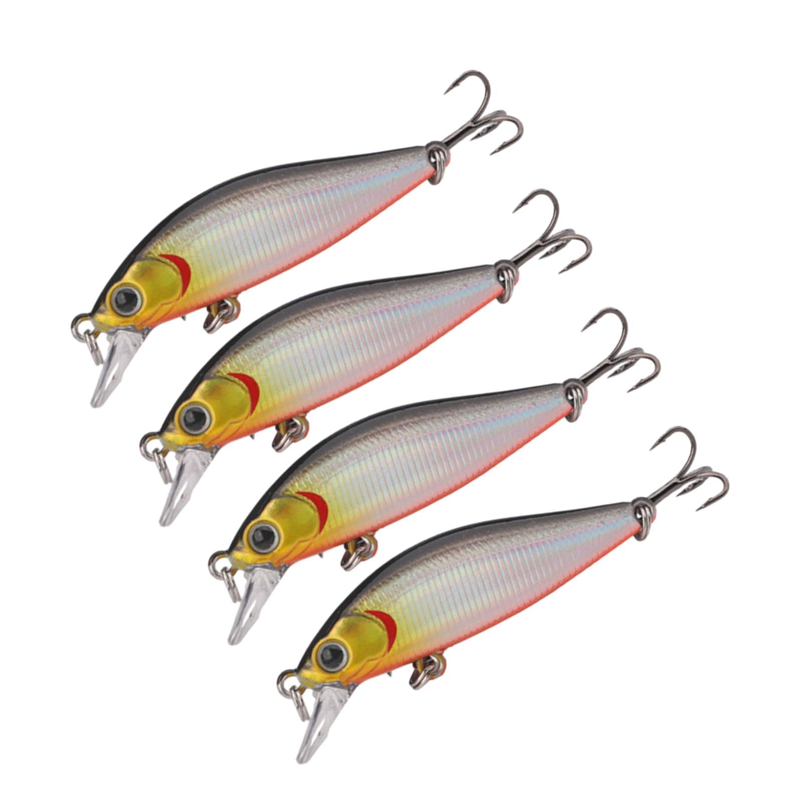 ATORSE 4X Fishing Lures Fishing Tackle Realistic Swimbaits for Panfish Perch Salmon White|Crankbaits-image-31
