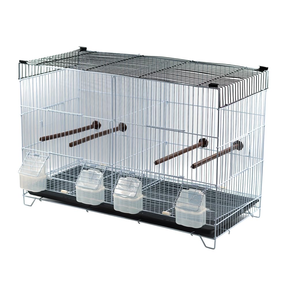 Jaula para pájaros Jaula metálica de criar pájaros con comedero Jaulas pájaros Jaula metálica de criar para pájaros Color Aleatorio (SOY0195 Negro)