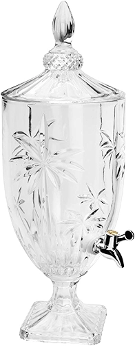 WOLFF - Suqueira de Cristal Ecológico com Pé e Tampa Palm Tree 4,5L