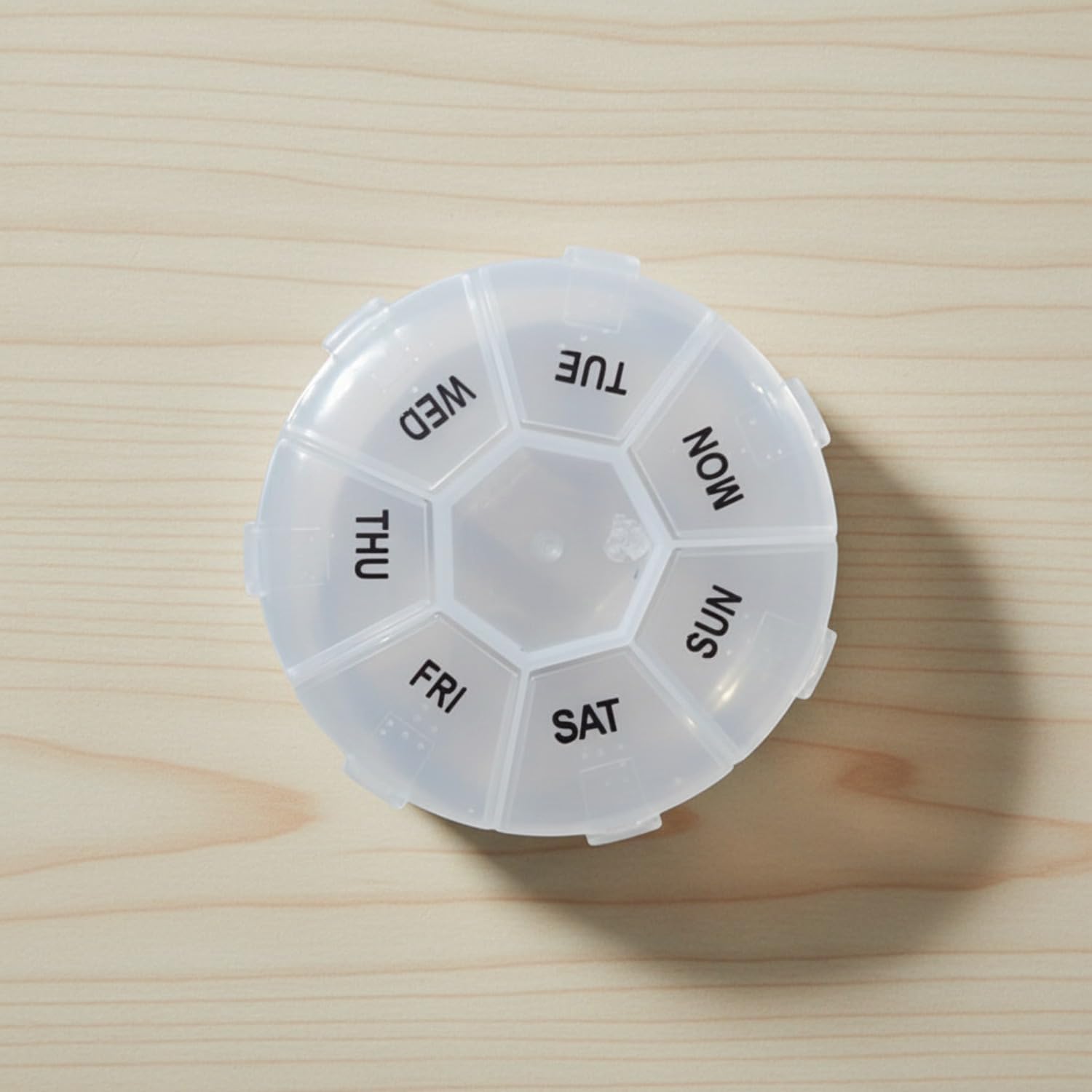 Garth 7-Sided Portable Pill Box Medicine Planner Small Case With Secure Lids Compact Weekly Tablet Organizer For Vitamins Supplements Travel Office Home Use For Men Women Seniors-image-42