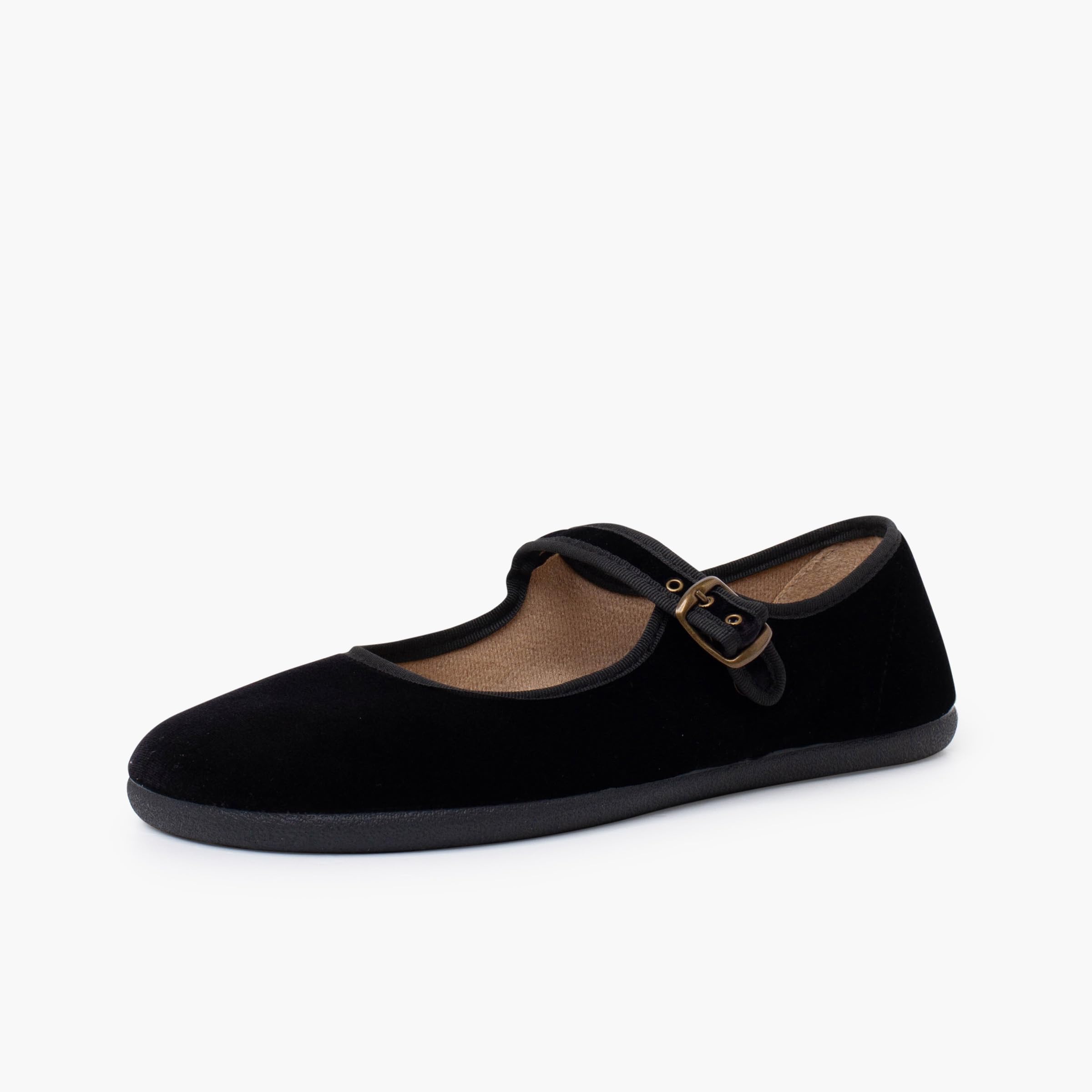Pisamonas Merceditas Mujer Barefoot Terciopelo Hebilla