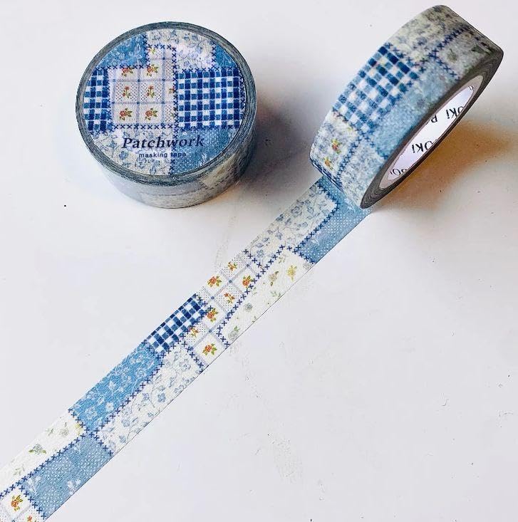 BOKI Patchwork Blueマスキングテープ 紙博