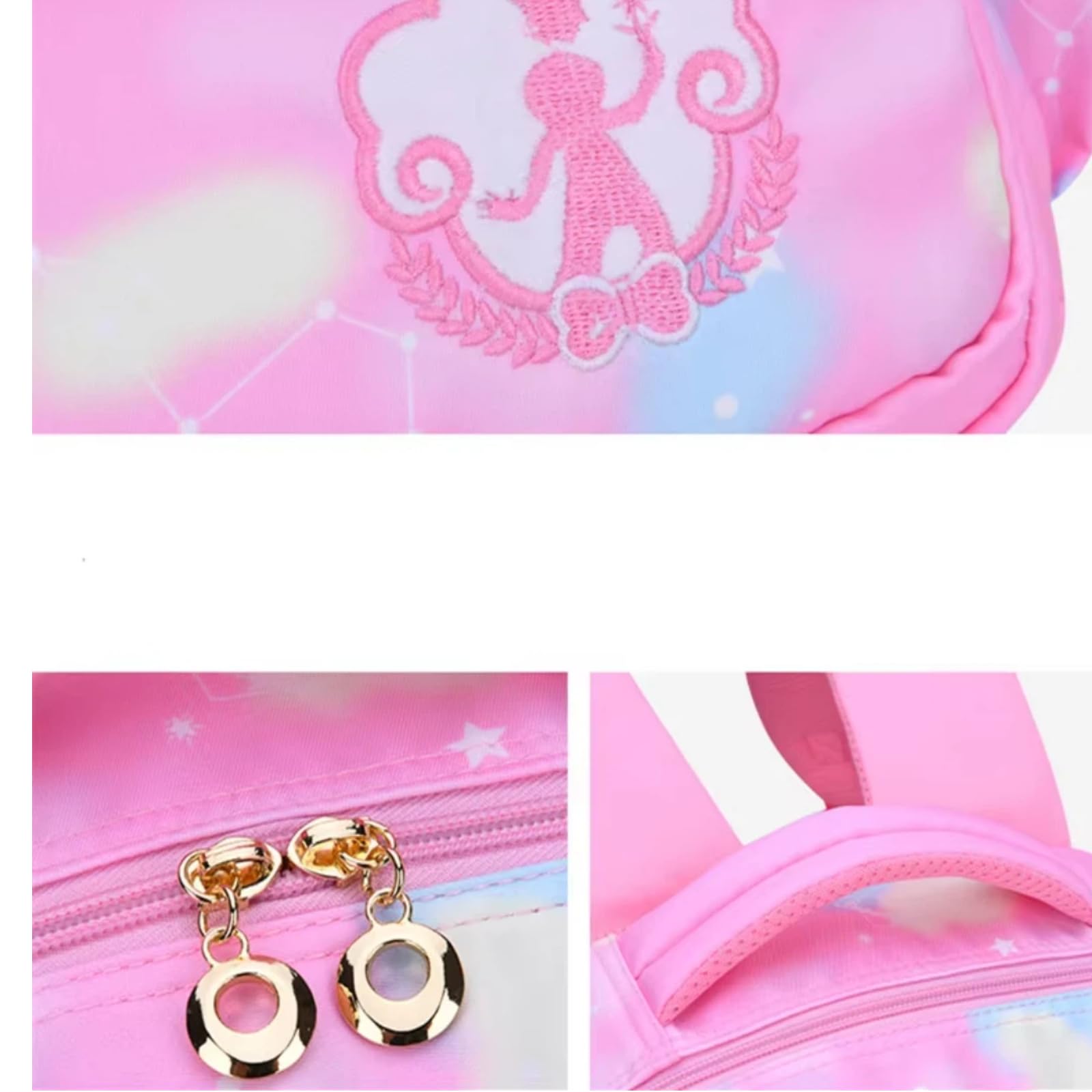 Mochila Escolar Bolsa Zurrón Morral Equipaje(Rosa)