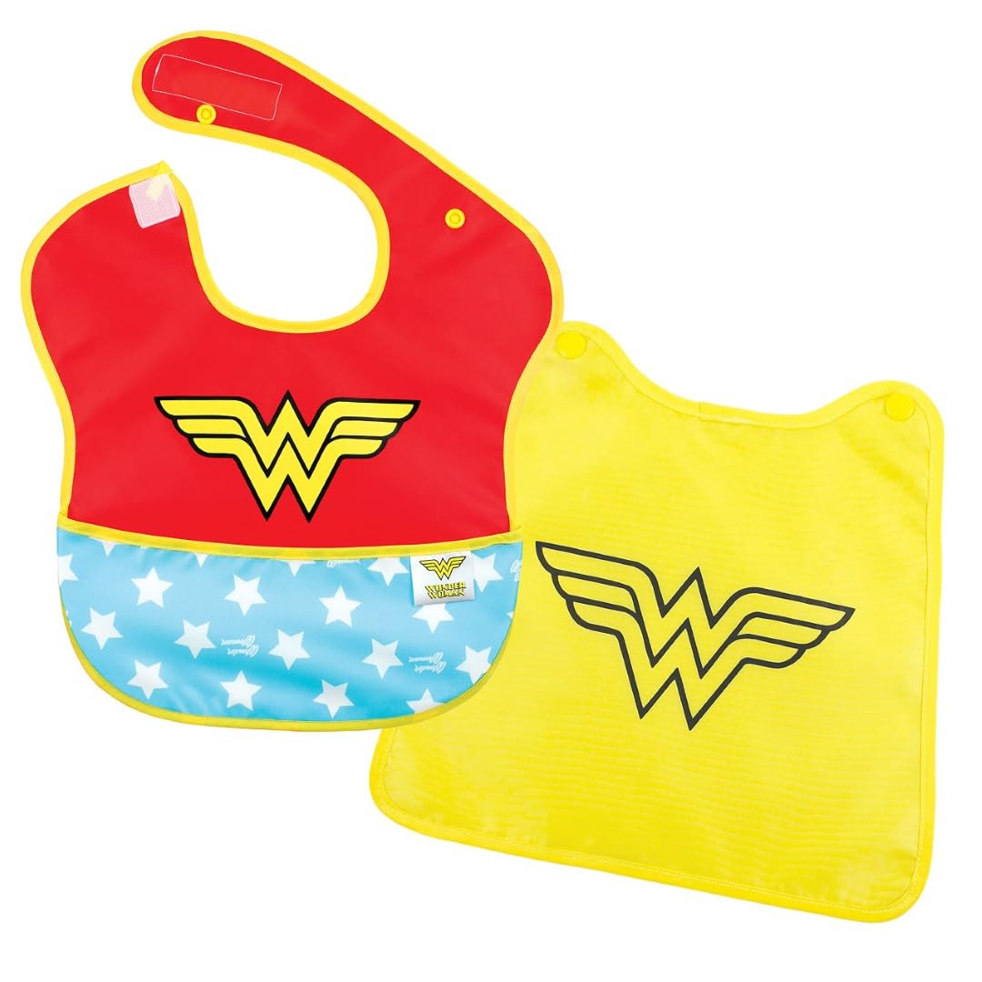 Bumkins DC Comics Super Bib with Cape, Wonder Woman, 6-24 months by Bumkins