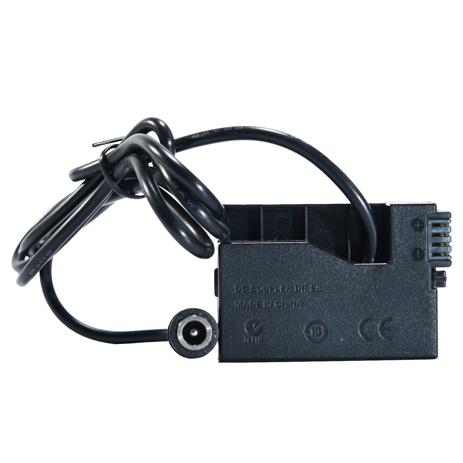 DSTE ACK-E8 AC Fuente de alimentación DR-E8 Kit de batería ficticia Compatible con Canon LP-E8, EOS 550D, 600D