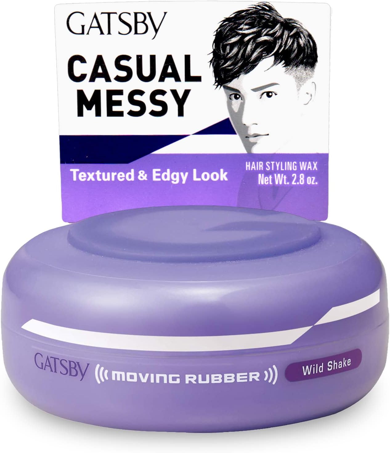 GATSBY Moving Rubber Wild Shake Hair Wax, English Version, 80g/2.8oz