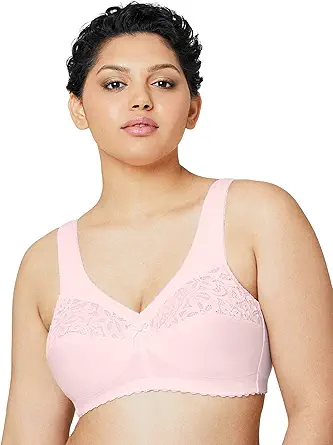 Glamorise Women's Plus Size MagicLift Cotton Support Bra Wirefree #1001