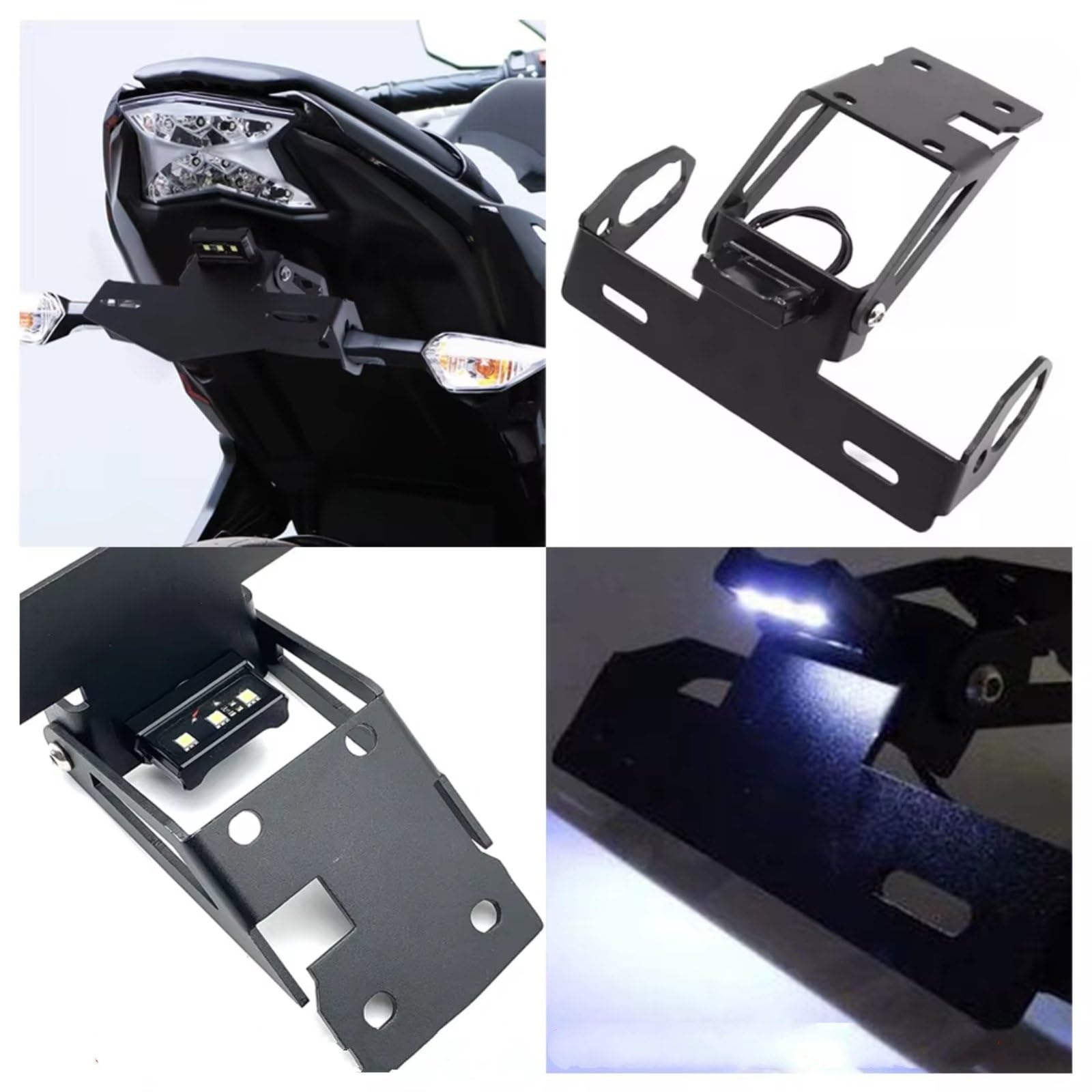 Portamatriculas Moto Soporte De Matrícula Motocicleta Para Repuesto Eliminador Compatible Con Para Ninja Para EX650 2017-2021