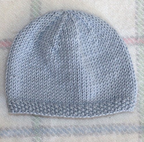 Bonnet de Naissance pour Bébé en Laine Deluxe : Fait Main - Bleu (Nouveau Né) Cover