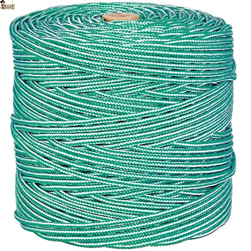BricoLoco.com Cuerda tendedero. 1x50 MTS. Tender Ropa en Exterior o Interior. Tendedero de poleas, Acampada, Camping, jardinería. Polipropileno Trenzado. Ø 4 mm. (1x50 MTS.)