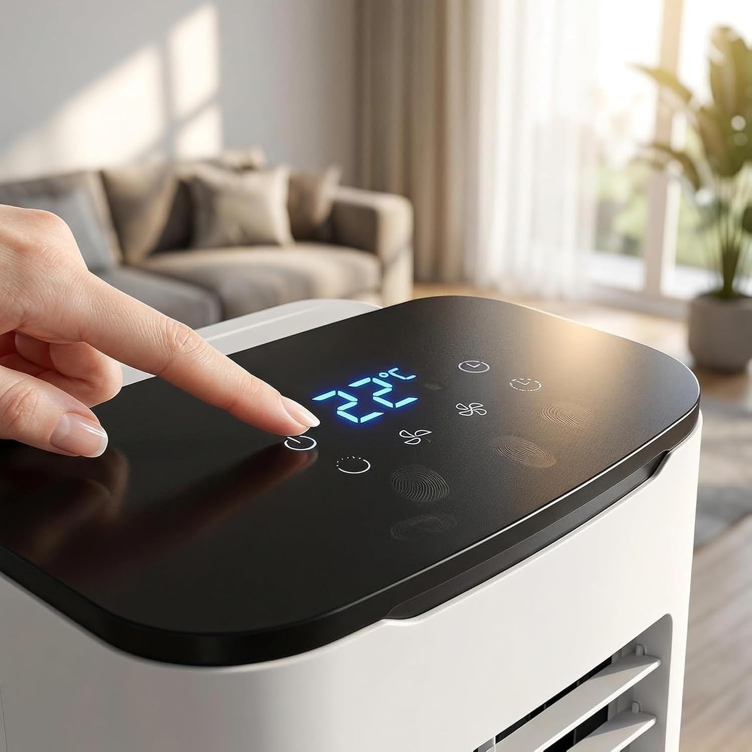 Aire Acondicionado Portátil 12000 BTU Sin Instalación con Mando y Temporizador, 3 Velocidades, Modo Sueño, Kit para Ventana, Uso en Hogar Oficina, Style 1, 5000 BTU