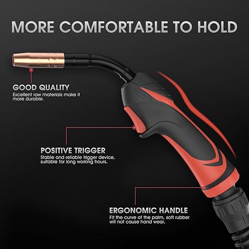 Miniatura 8 de YESWELDER MIG - Pistola de soldadura de repuesto para Lincoln Magnum 100L K530-5 (100 amperios, 100 amperios, 10 pies)