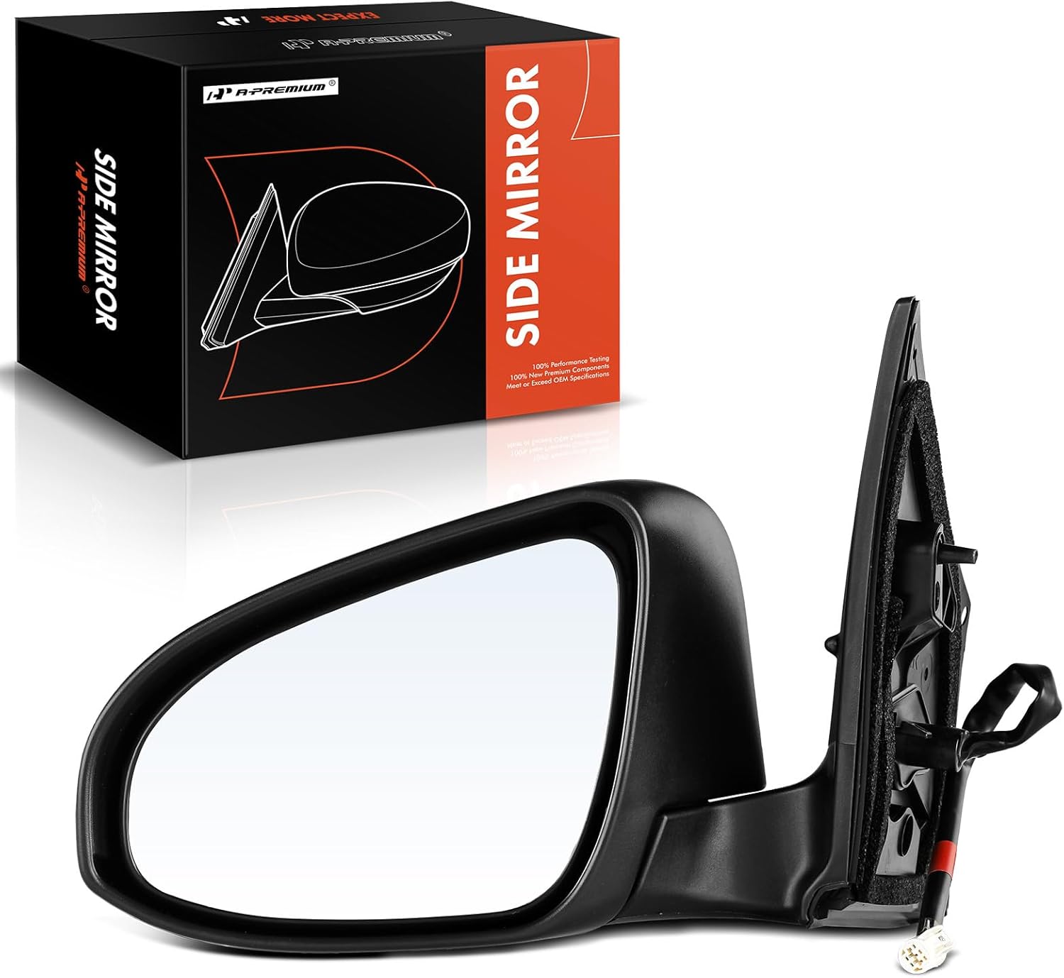 A-Premium Driver Side Power Door Mirror - Compatible with Toyota Corolla 2014-2019 - Non-Heated Manual Folding White Outside Rear View Mirror - Replace # 8794002F21C0, 8794002F20C0 White Driver Side