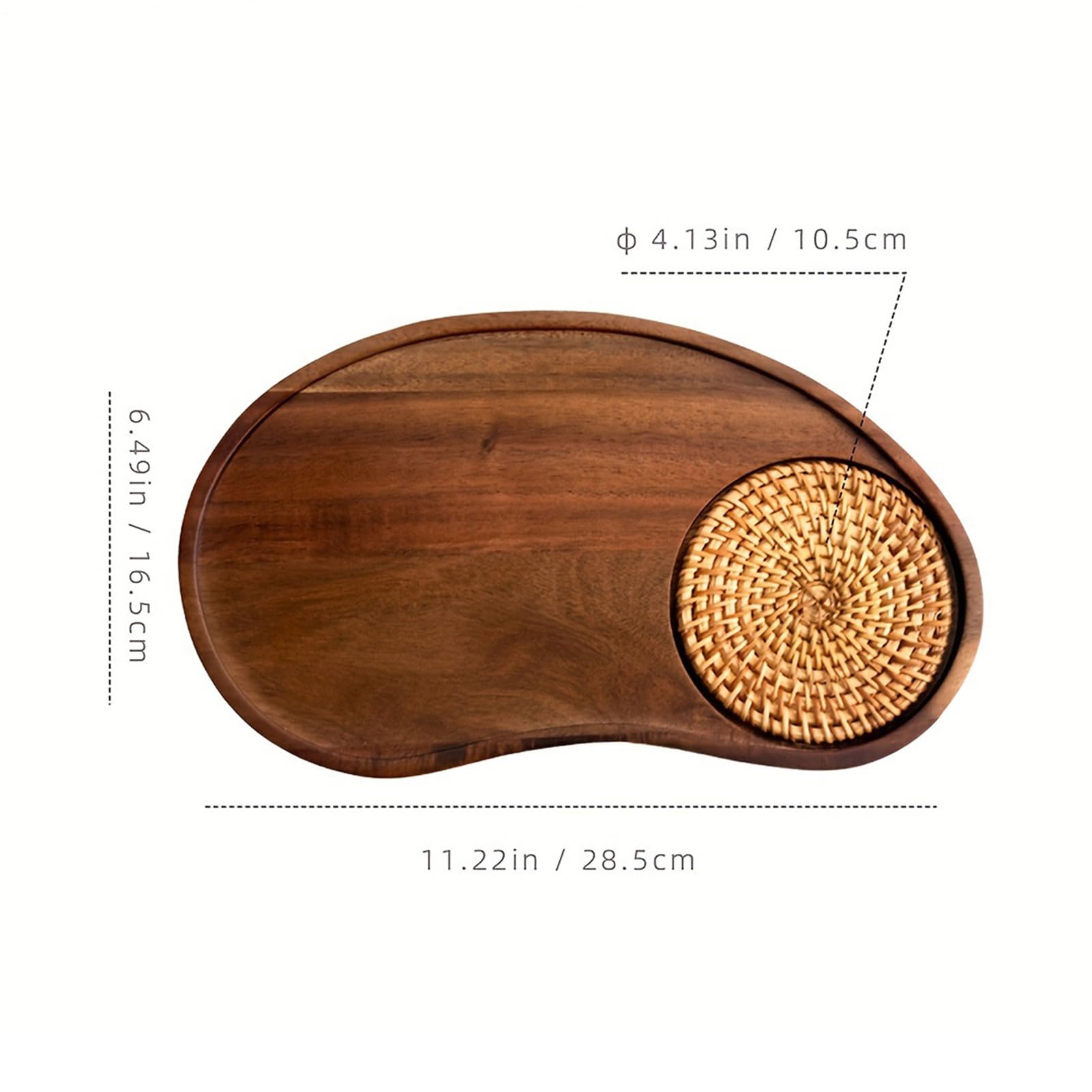 Bandejas Decorativas para Mesa De Centro Tablas De Servir De Madera | Bandeja de Desayuno Para Hogar, Mesa, Cafetería, Desayuno Y Almuerzo, Patio, Aperitivo, Y Té De La Tarde